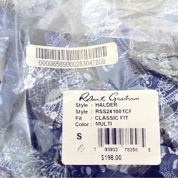 ROBERT GRAHAM Halder Shirt Button Up Classic Fit Long Sleeve Flip Cuff NWT - Picture 11 of 12